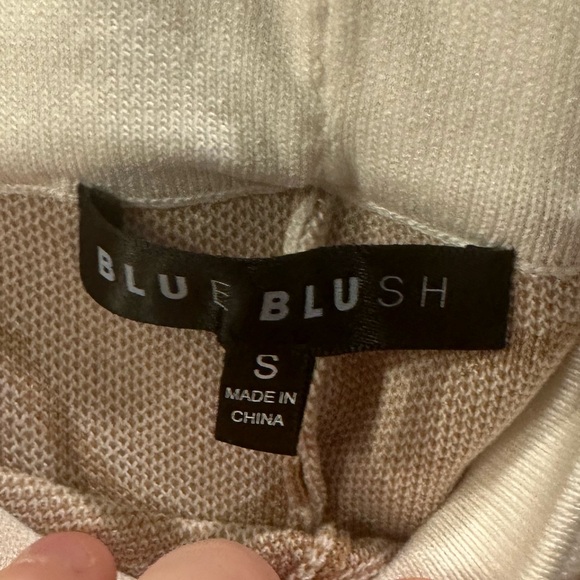 Blue Blush Mocha Swirl Halter Top and Pants Matching Set Size S Cream Multi - Picture 13 of 16